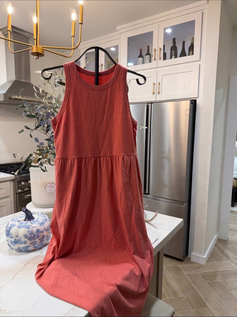 a new day Sleeveless Scoop-Neck Midi Dress in Coral
